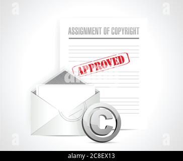 Assignment of copyright approved concept illustration design background Stock Vector