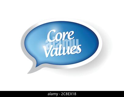 Care values message illustration design over a white background Stock Vector
