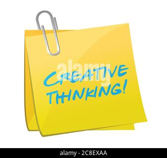 Creative thinking post illustration design over a white background Stock Vector