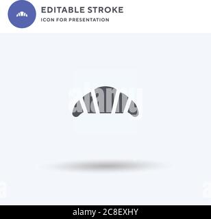 Baked icon vector, filled flat sign, solid pictogram isolated on white, logo illustration. Baked icon for presentation. Stock Vector