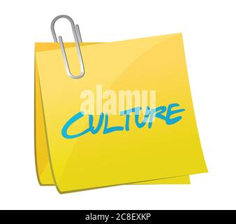 Culture post message illustration design over a white background Stock Vector