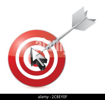 Cursor target illustration design over a white background Stock Vector