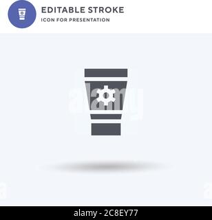 Sun Cream icon vector, filled flat sign, solid pictogram isolated on white, logo illustration. Sun Cream icon for presentation. Stock Vector