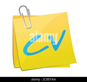 Post cv illustration design over a white background Stock Vector