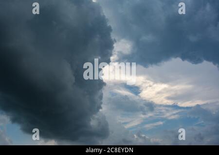 Dark storm clouds before rain Stock Photo
