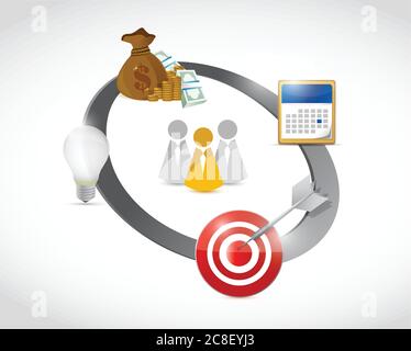 Business on the move diagram illustration design over white Stock Vector