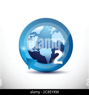 Oxygen o2 concept illustration design over white Stock Vector