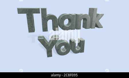 Thank You- 3D text in red and 3D people - isolated on white background ...