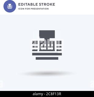 Control System icon vector, filled flat sign, solid pictogram isolated on white, logo illustration. Control System icon for presentation. Stock Vector