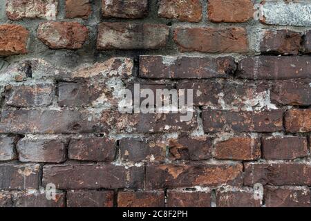 old burgundy brick wall texture Stock Photo