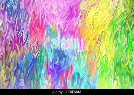 a colorful abstract digital liquid paint brush stroke in background Stock Photo