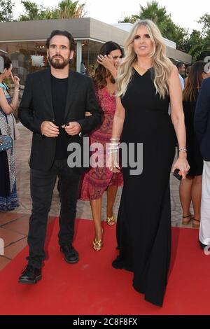 Matt Dillon with his wife Roberta Mastromichele and Tiziana Rocca Stock Photo