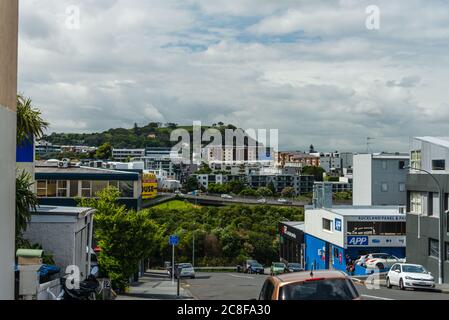 View on mount Eden in Auckland from Suburb Newton Stock Photo