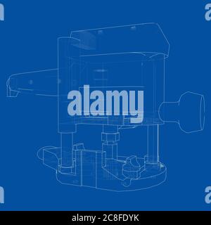 Outline milling machine Stock Photo