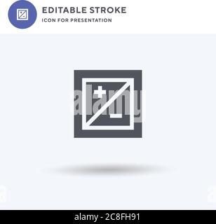 Exposure icon vector, filled flat sign, solid pictogram isolated on white, logo illustration. Exposure icon for presentation. Stock Vector