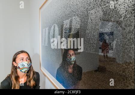 London, UK. 24th July, 2020. The Tate Modern re-opens on Monday. Visitors are asked to follow guidance on social distancing etc, in line with advice from government following the easing of the lockdown. Credit: Guy Bell/Alamy Live News Stock Photo