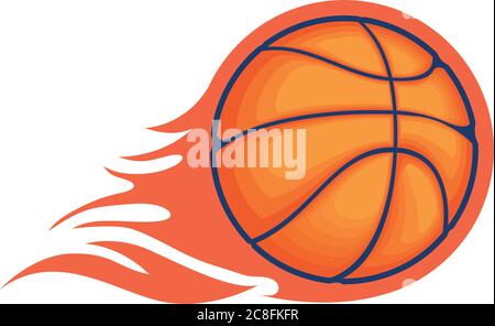 basketball balloon sport with fire flame vector illustration design Stock  Vector Image & Art - Alamy