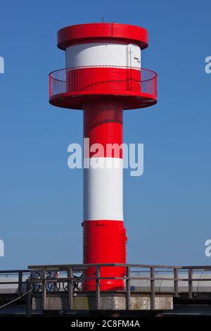 geography / travel, Germany, Schleswig-Holstein, lighthouse in the harbour von Eckernfoerde, Additional-Rights-Clearance-Info-Not-Available Stock Photo