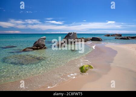 geography / travel, Italy, Sardinia, East coast, Province Ogliastra, Tortoli, Lido di Orri, Additional-Rights-Clearance-Info-Not-Available Stock Photo