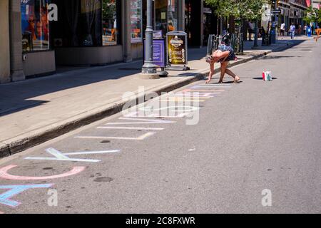 Black Lives Matter chalks Stock Photo