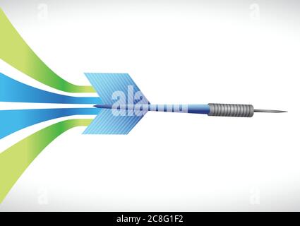 Lines turning into a dart. illustration design over a white background Stock Vector