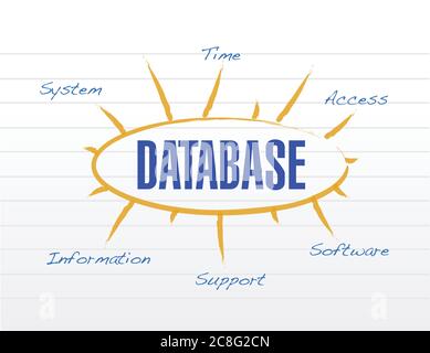 Database model illustration design over a white background Stock Vector