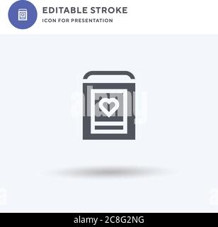 Defibrillator icon vector, filled flat sign, solid pictogram isolated on white, logo illustration. Defibrillator icon for presentation. Stock Vector