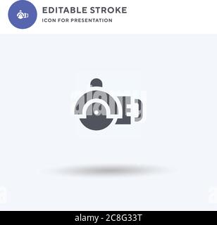 Angle Grinder icon vector, filled flat sign, solid pictogram isolated on white, logo illustration. Angle Grinder icon for presentation. Stock Vector