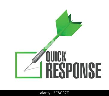 Quick response dart check mark illustration design over a white background Stock Vector