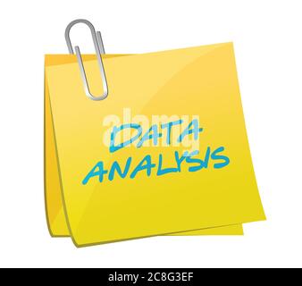 Data analysis post illustration design over a white background Stock Vector