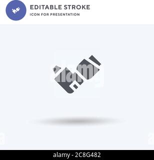 Asthma icon vector, filled flat sign, solid pictogram isolated on white, logo illustration. Asthma icon for presentation. Stock Vector
