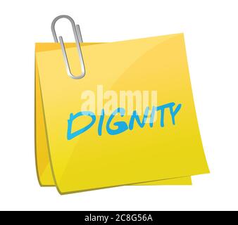 Dignity post illustration design over a white background Stock Vector
