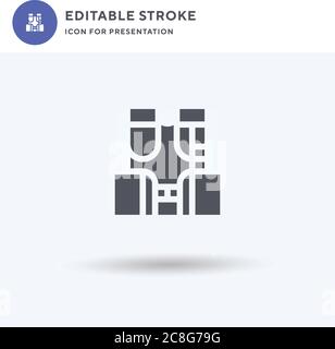 Bcd icon vector, filled flat sign, solid pictogram isolated on white, logo illustration. Bcd icon for presentation. Stock Vector