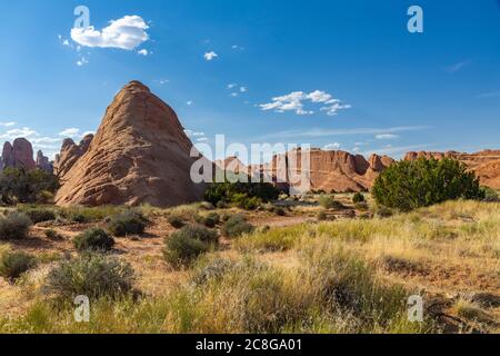 Rock formation in Arches National Park, USA Stock Photo