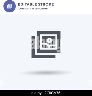 Attach icon vector, filled flat sign, solid pictogram isolated on white, logo illustration. Attach icon for presentation. Stock Vector