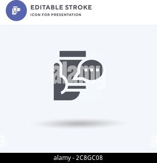 Recommend icon vector, filled flat sign, solid pictogram isolated on white, logo illustration. Recommend icon for presentation. Stock Vector
