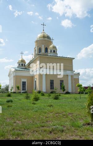 Moldova, Bender - May 18, 2019: Orthodox Military Church of Alexander Nevsky in the Bendery fortress. Travel photography. Eastern Europe. Stock Photo