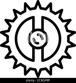 Top view animal trap icon, outline style Stock Vector