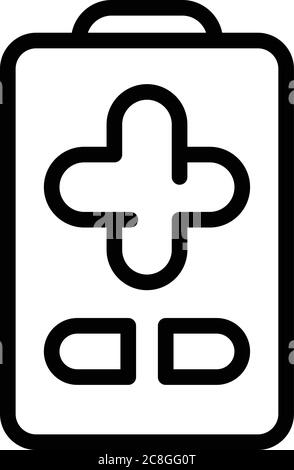 Simple remote control icon, outline style Stock Vector