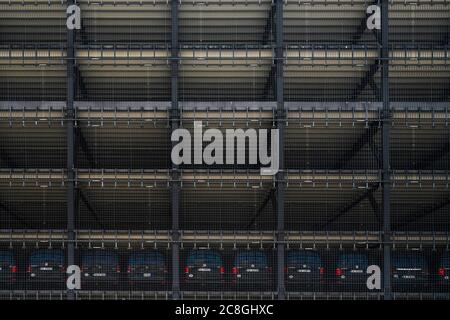 Empty parking garage Messe Zurich, Oerlikon, Switzerland Stock Photo