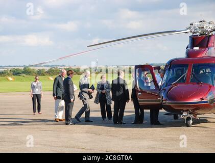 The Queens Flight Sikorsky S-76C helicopter was by members of the Royal ...