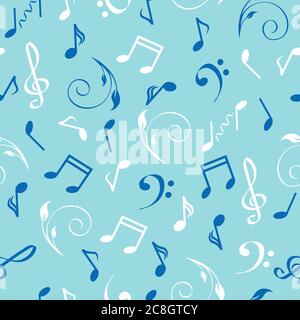 vector illustration of a seamless abstract musical background. Stock Vector