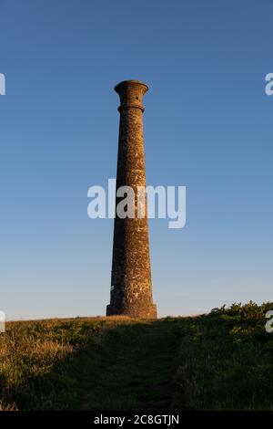 Pen Dinas monument Aberystwyth built in 1852 in memory of the Duke of Wellington Stock Photo