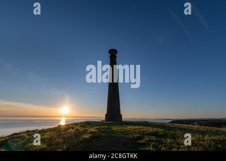 Pen Dinas monument Aberystwyth built in 1852 in memory of the Duke of Wellington Stock Photo