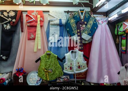 Hanbok store, Dongdaemun Shopping Complex, Seoul, South Korea, Stock Photo