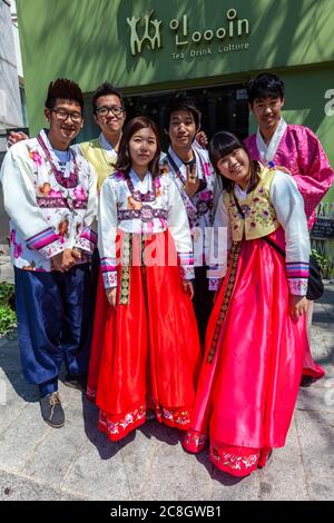 Character south korea wearing traditional dress Vector Image