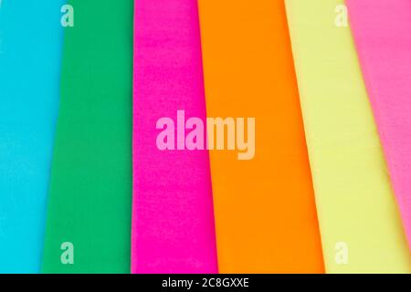 Colorful crepe papers texture as a background. Stock Photo