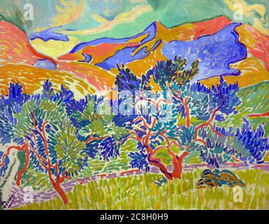 Mountains at Collioure, Andre Derain, 1905, National Gallery of Art, Washington DC, USA, North America Stock Photo