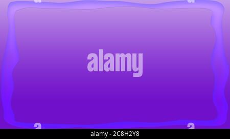Purple neon gradient background with a square 3d frame on it. Illustration Stock Photo