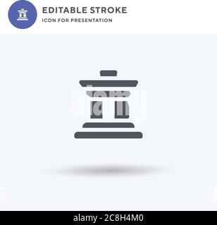 Inukshuk icon vector, filled flat sign, solid pictogram isolated on white, logo illustration. Inukshuk icon for presentation. Stock Vector